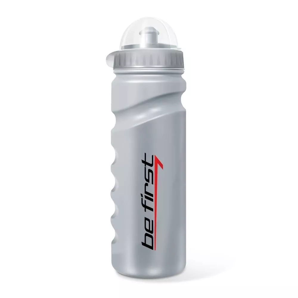 BeFirst Бутылка для воды Be First 750ml с крышкой (Серебристая)
