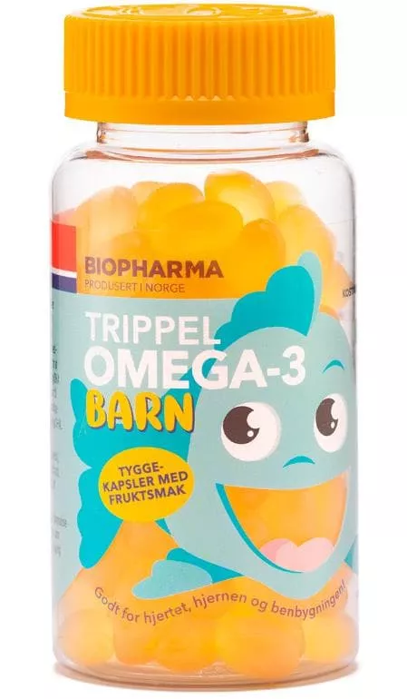 Biopharma Trippel Omega-3 Barn 120 caps