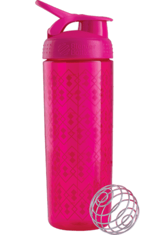 BlenderBottle SportMixer Sleek 828 ml малиновый Geo Lace Pattern
