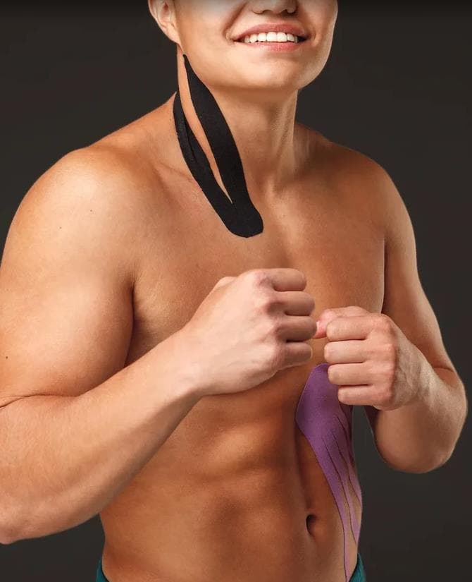 FitRule Кинезио Тейп Tape Premium 7,5 cм х 5 м (Черный)