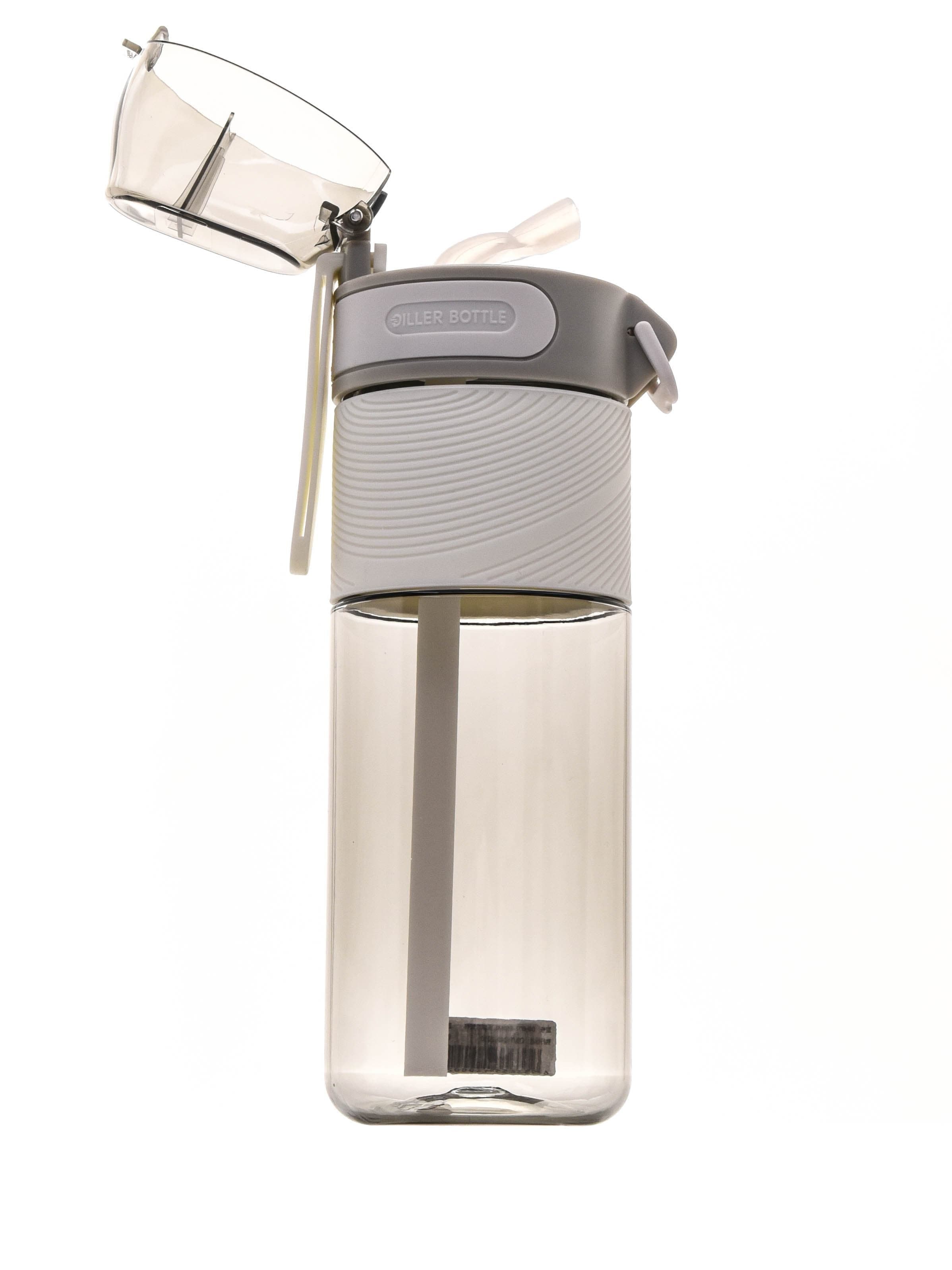 Бутылка для воды Diller DB-002 650 ml (с трубочкой) (Белый)