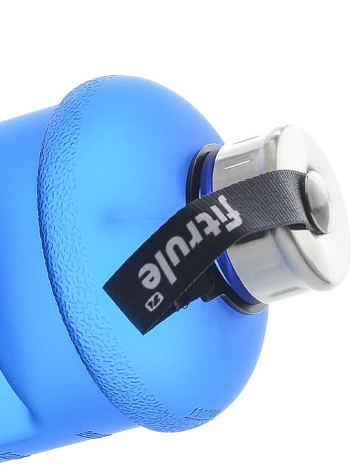 FitRule Бутыль прорезиненная металлическая крышка 1,3L (Синяя)