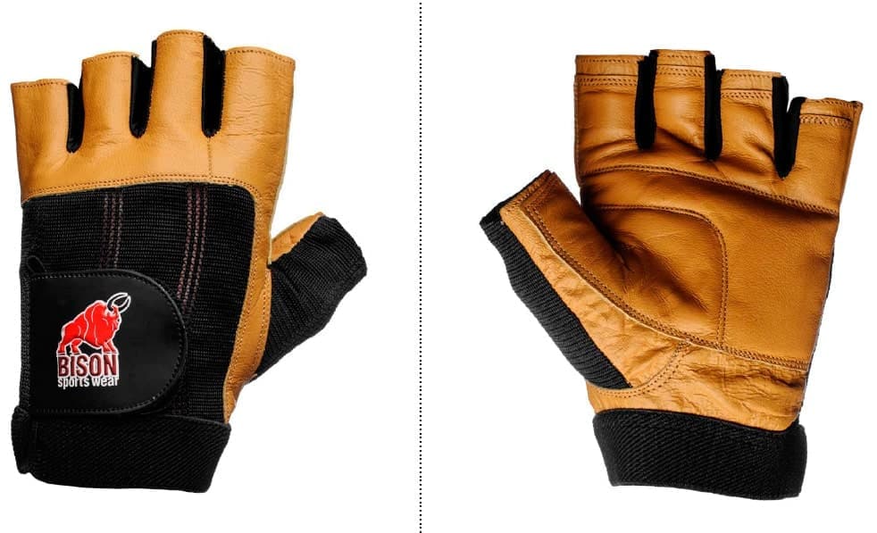 Bison Перчатки Paurs yellow goat skin with blavk spandex 5009