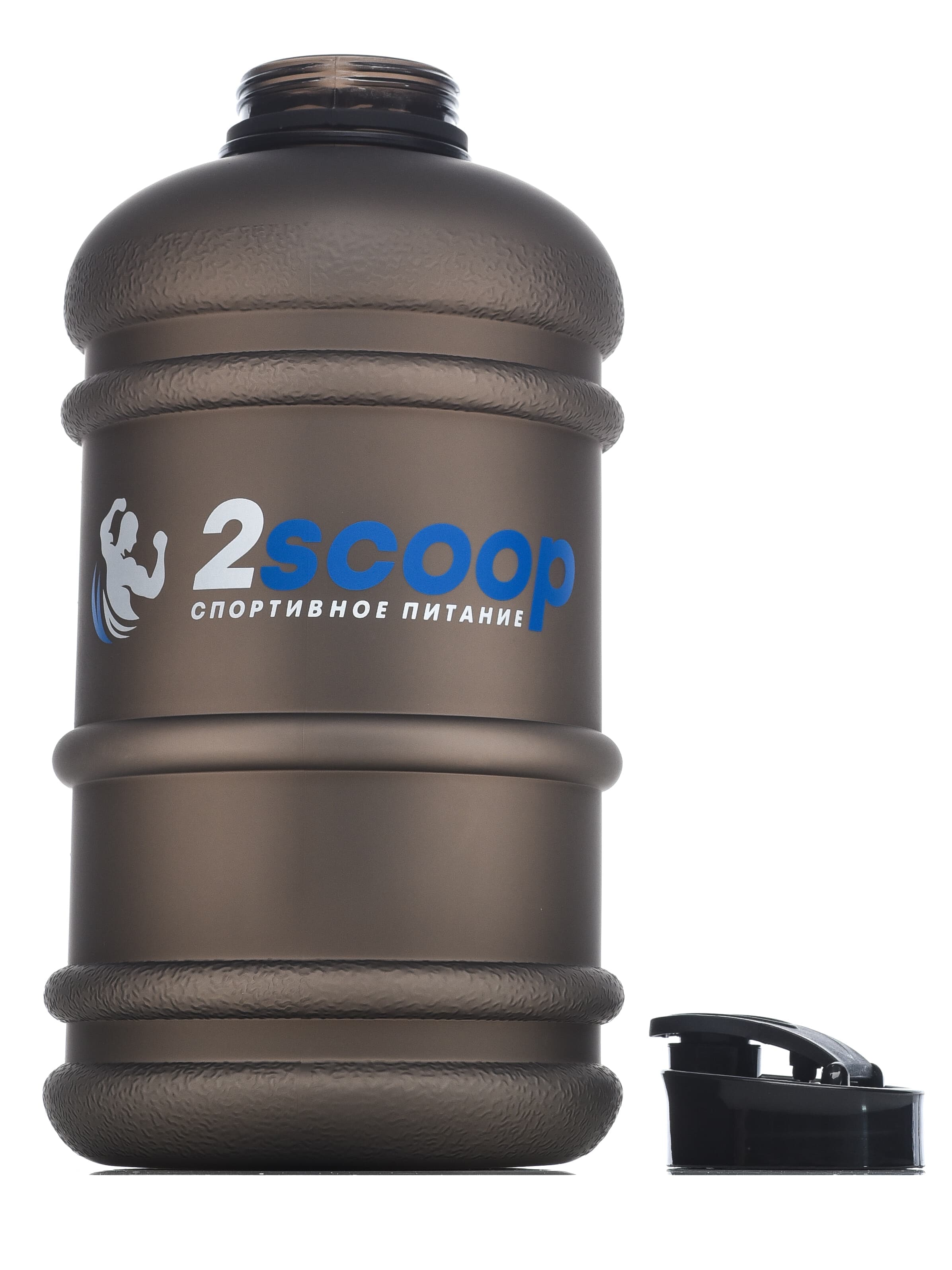 2scoop Бутыль 2.2 L прорезиненный крышка щелчок (Чёрный)