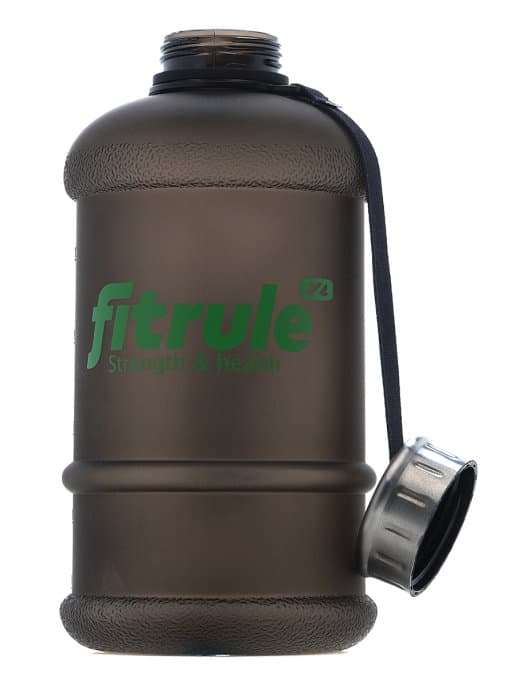 FitRule Бутыль прорезиненная металлическая крышка 1,3L (Черная)