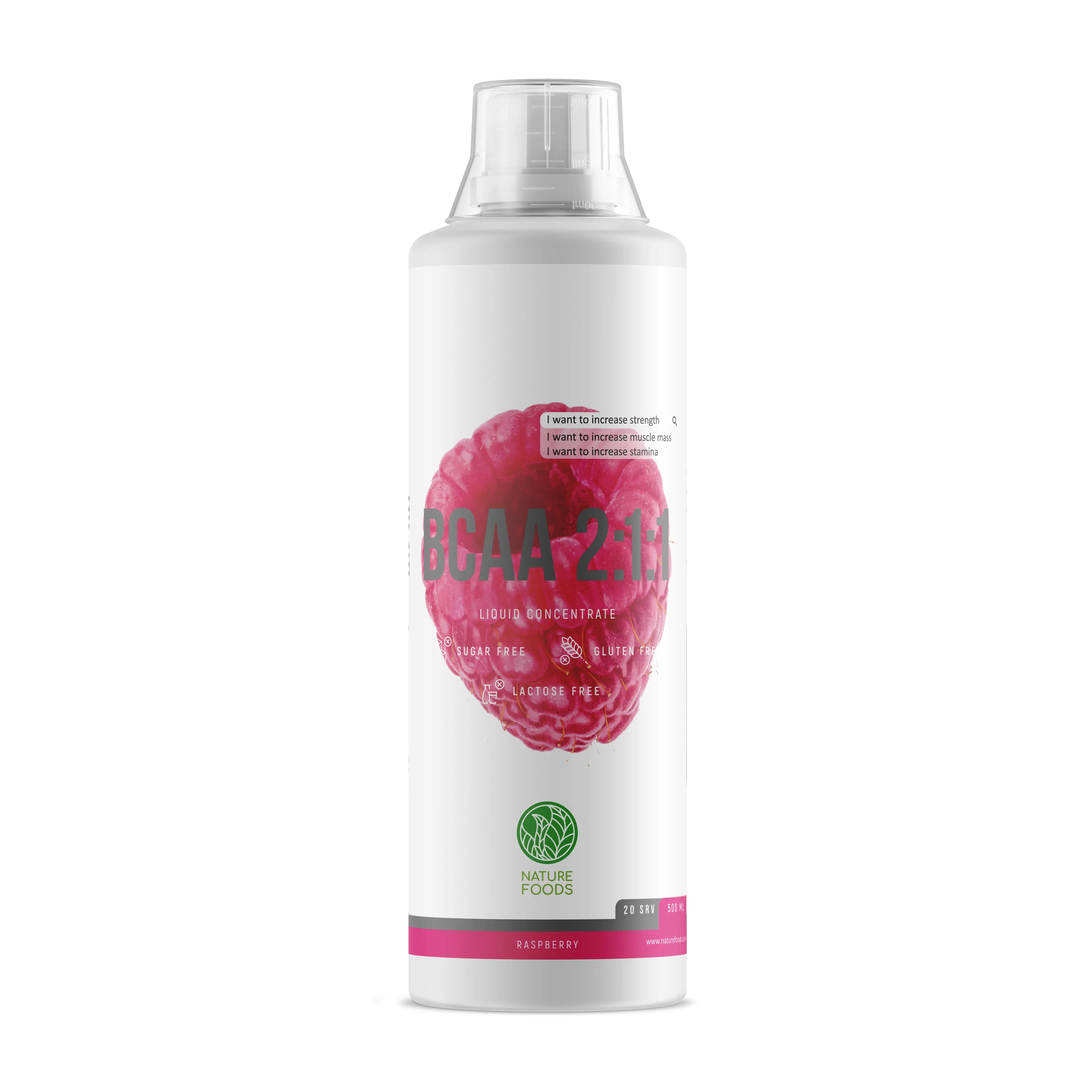 Nature Foods BCAA Concentrate 1000ml (Малина)