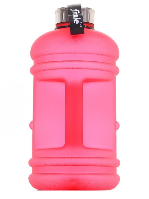 FitRule Бутыль прорезиненная металлическая крышка 2,2L (Розовая)