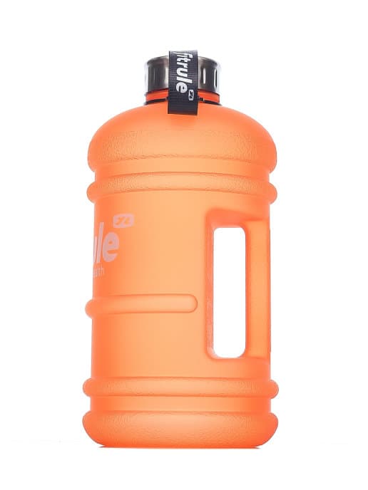 FitRule Бутыль прорезиненная металлическая крышка 2,2L (Оранжевый)