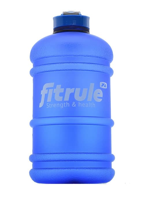FitRule Бутыль прорезиненная крышка щелчок 2,2L (Синяя)