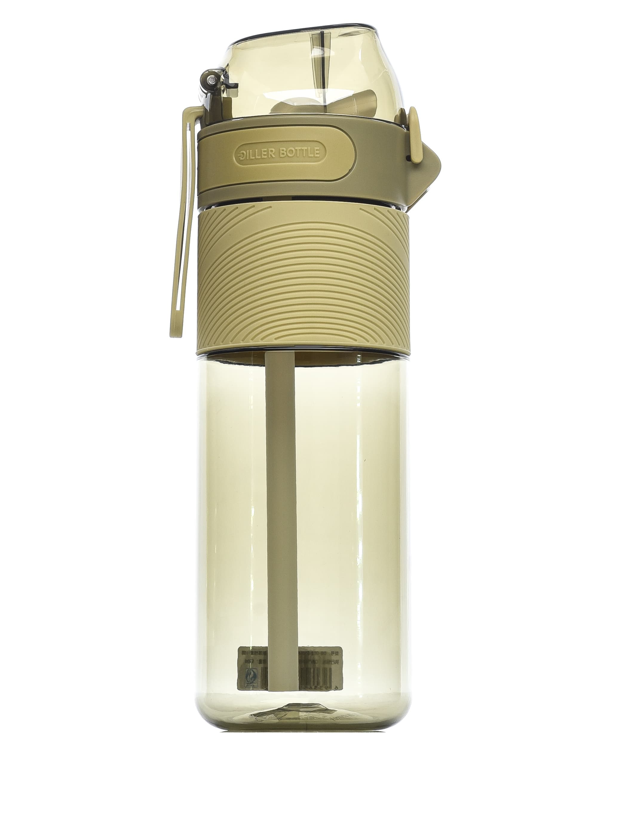 Спортивная бутылка для воды Diller DB-002 650 ml (с трубочкой) (Зеленый)