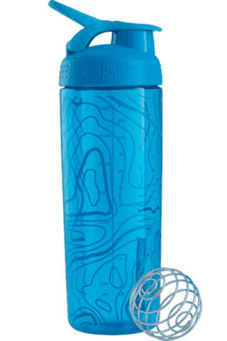 BlenderBottle SportMixer Sleek 828 ml голубой Topo Flow Pattern