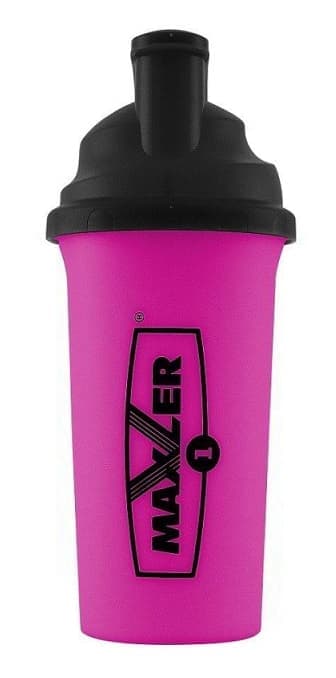 Maxler Shaker Black 700 ml - Black - Pink 1-C print