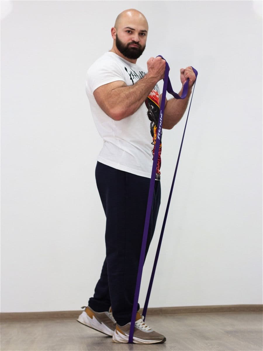 FitRule Фитнес-резинка (эспандер) 1000см х 3,5см Фиолетовая 30кг