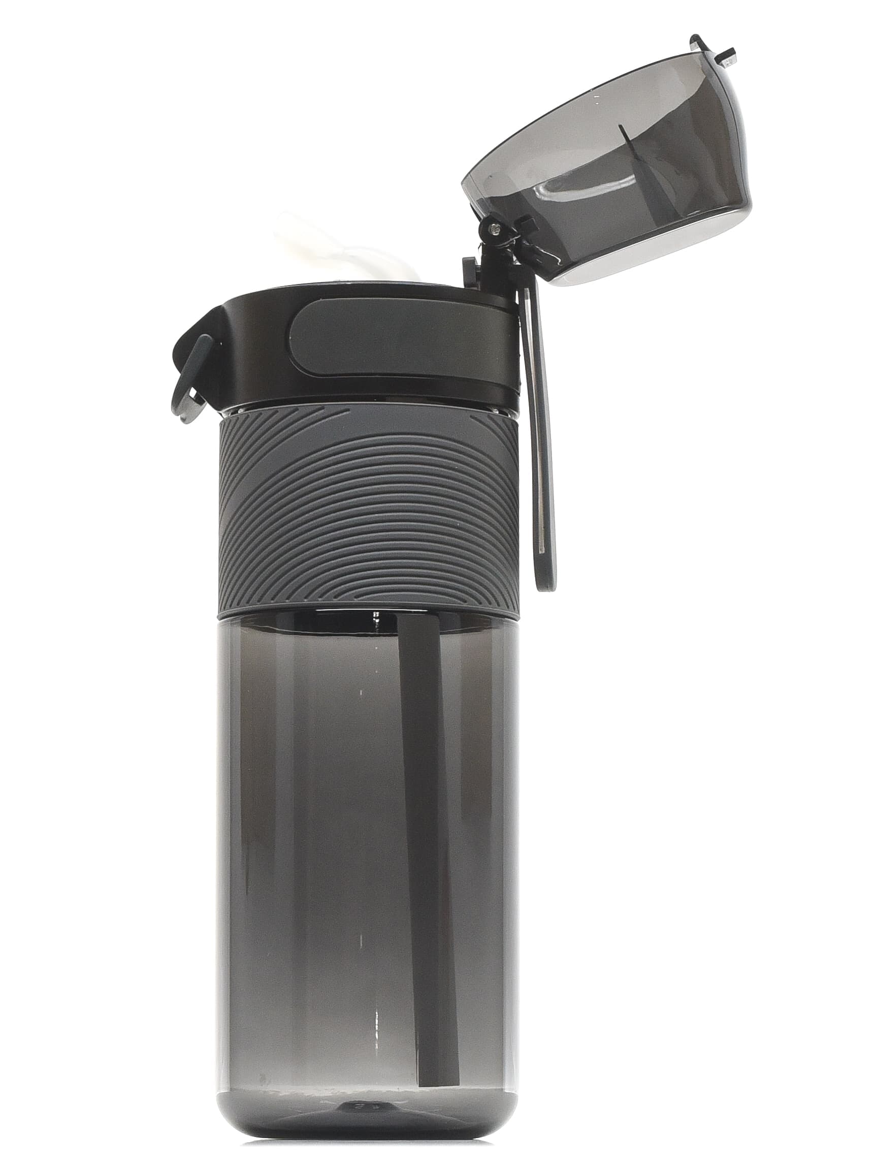 Бутылка для воды Diller DB-002 650 ml (с трубочкой) (Черный)