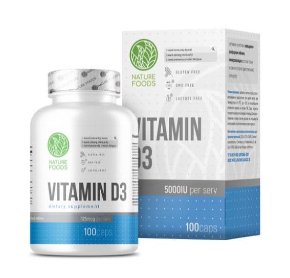 Nature Foods Vitamin D3 5000IU 100 caps