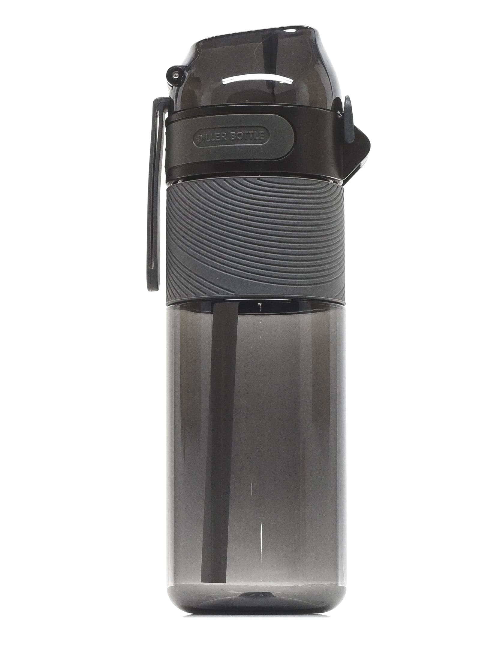 Спортивная бутылка для воды Diller DB-002 650 ml (с трубочкой) (Черный)