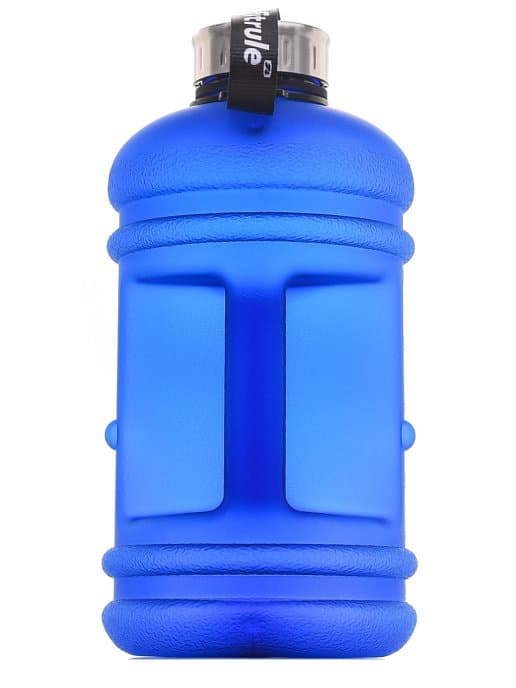 FitRule Бутыль прорезиненная металлическая крышка 2,2L (Синяя)