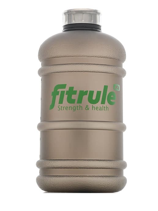 FitRule Бутыль прорезиненная металлическая крышка 2,2L (Черная)