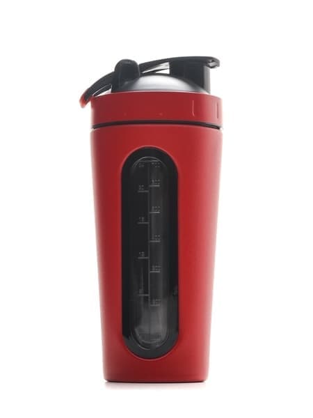 FitRule Шейкер алюминиевый с прозрачной вставкой 700ml (Красный)