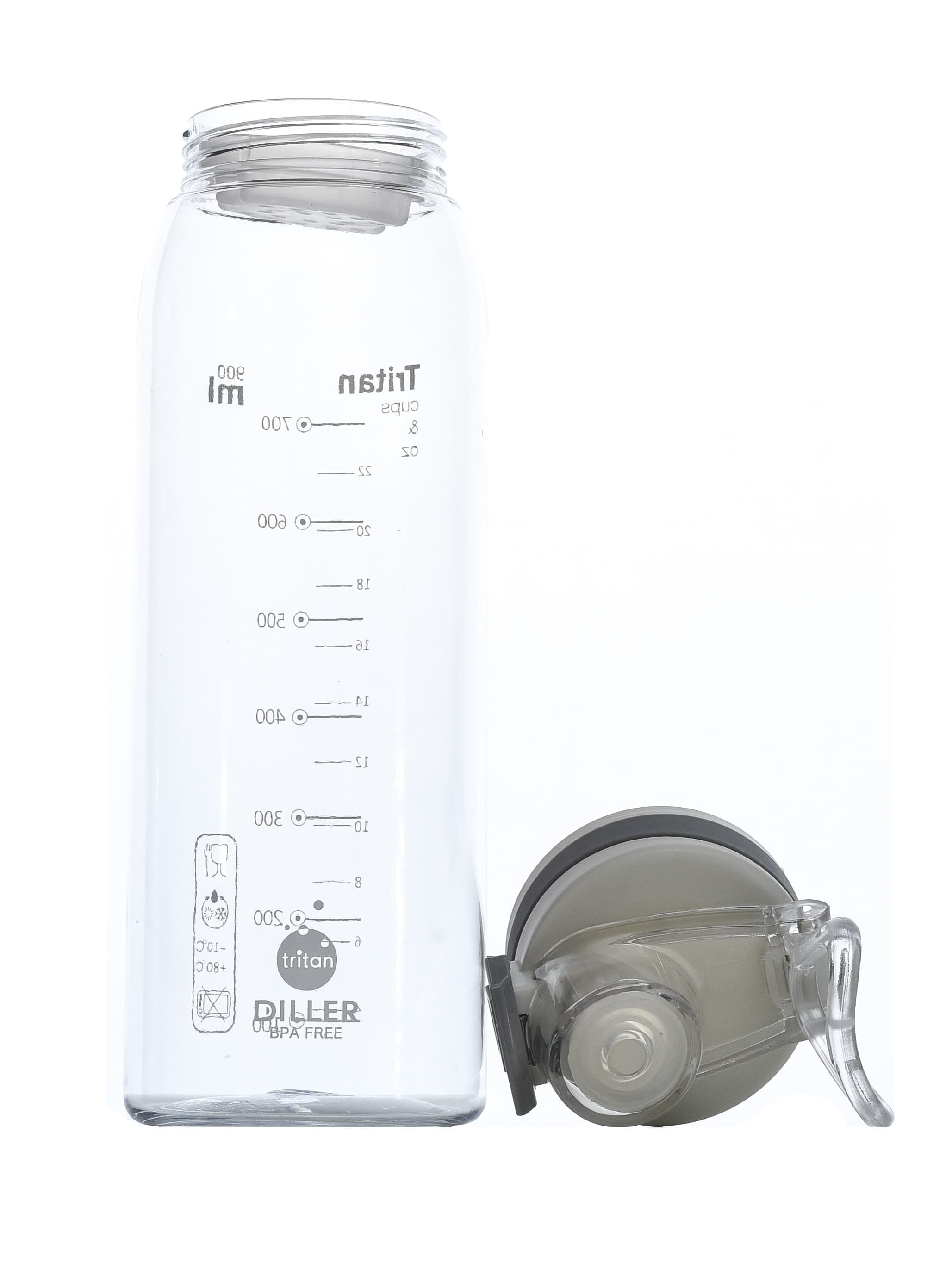 Бутылка для воды Diller D32 900 ml (Белый)